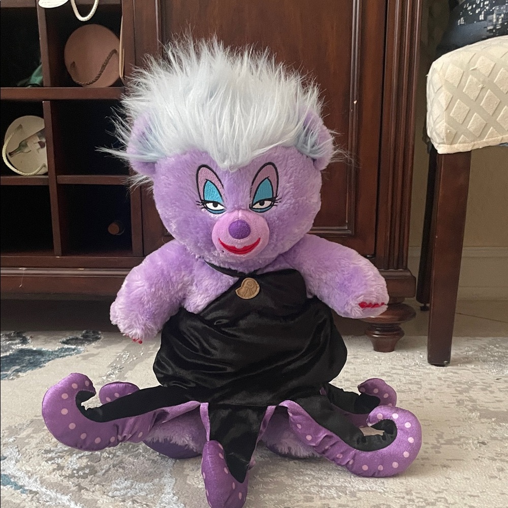 Build-A-Bear Purple and Black Ursula Little Mermaid Plush Toy